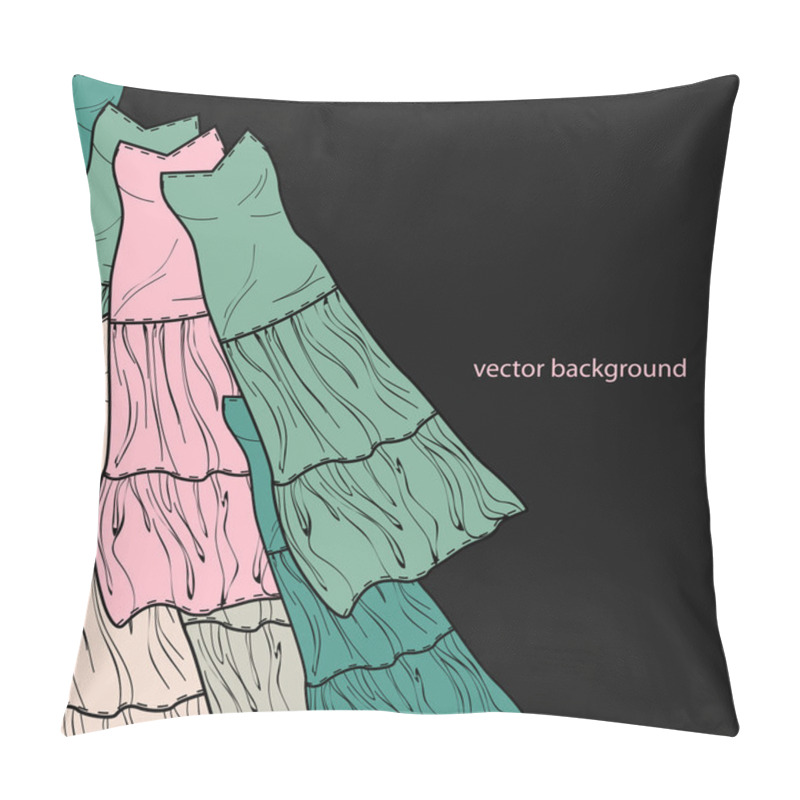 Personality  Vector Background With Dresses. Pillow Covers