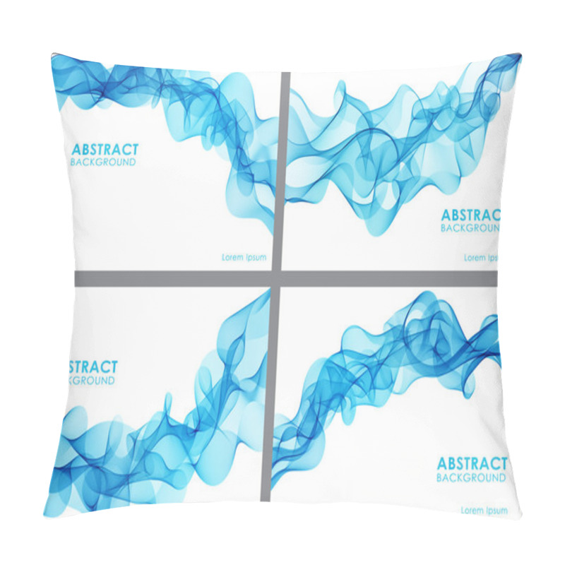 Personality  Set Of Wavy Abstract Background Pillow Covers