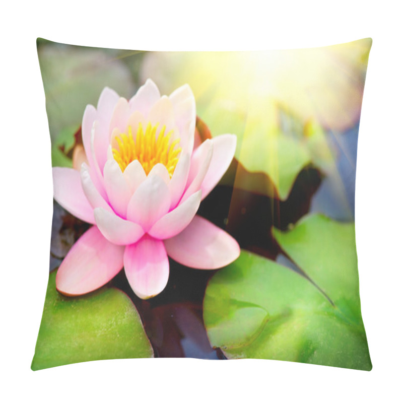 Personality  Blooming Floating Waterlilly Pillow Covers