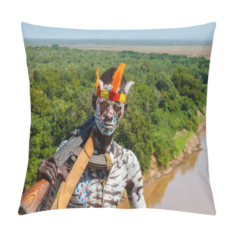 Personality  Unidentified Karo Man With A Gun Pillow Covers