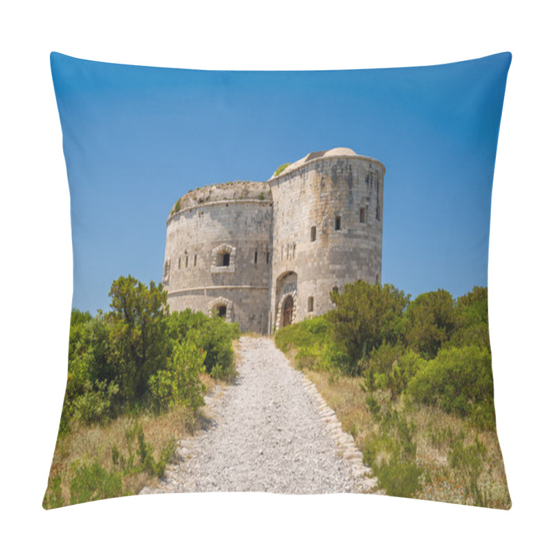 Personality  Fort Arza, Closed Ancient Fortress In The Bay Of Kotor. Pillow Covers