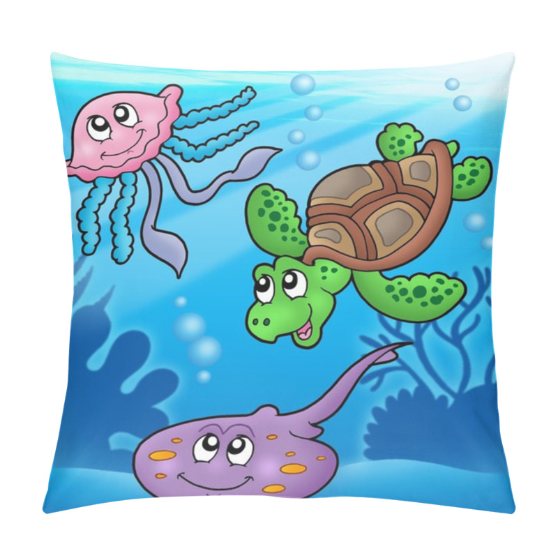 Personality  Various Marine Animals In Sea Pillow Covers