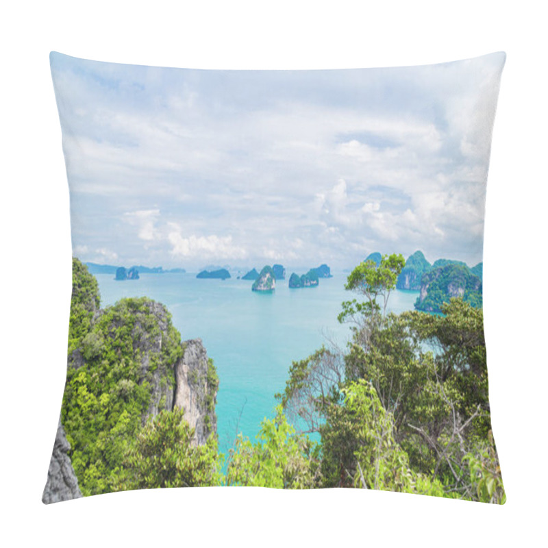 Personality  Koh Hong Island View Point To Beautiful Scenery View 360 Degree At Krabi Province, Thailand. Pillow Covers