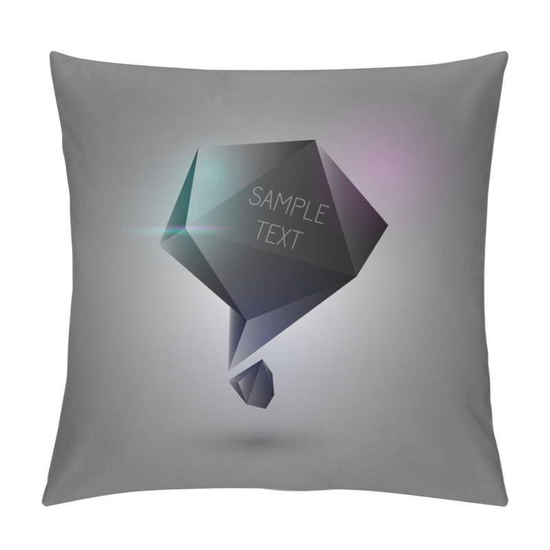 Personality  Abstract Black Speech Bubble. Pillow Covers