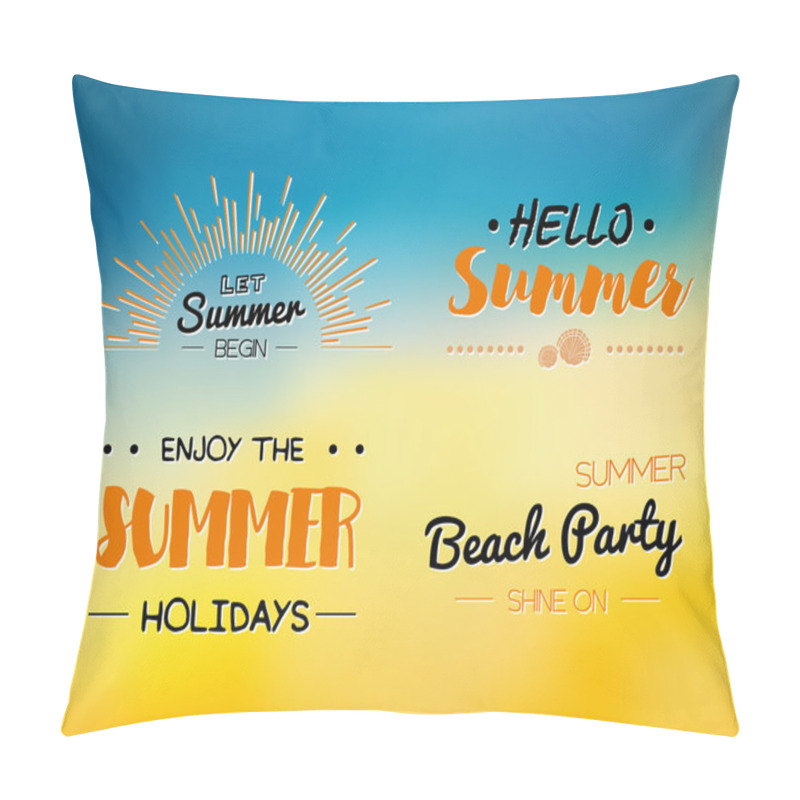 Personality  Summer Time Logos Templates Pillow Covers