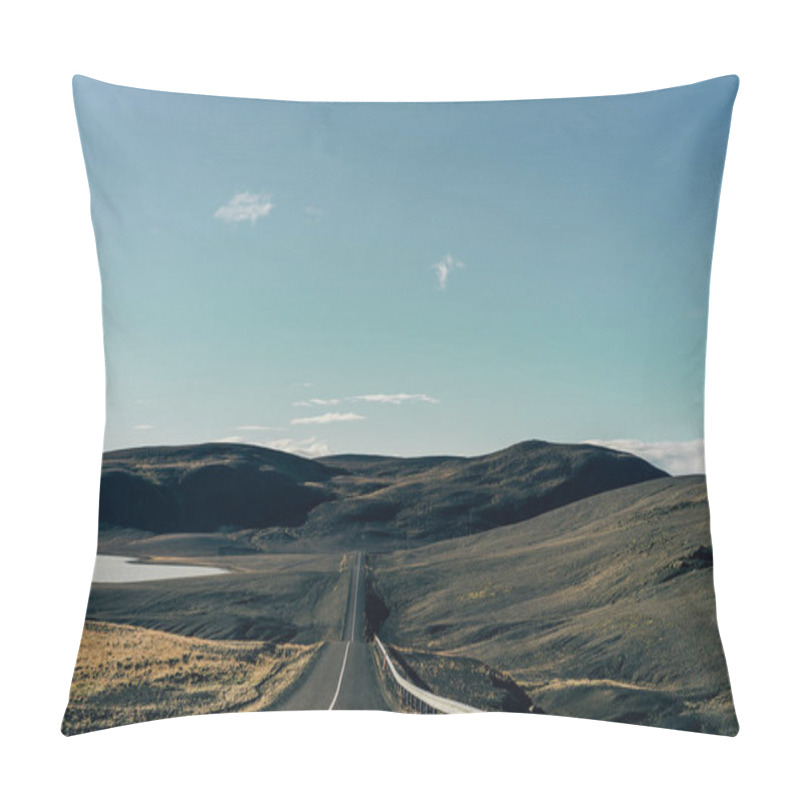 Personality  Empty Asphalt Road Between Scenic Hills In Iceland Pillow Covers