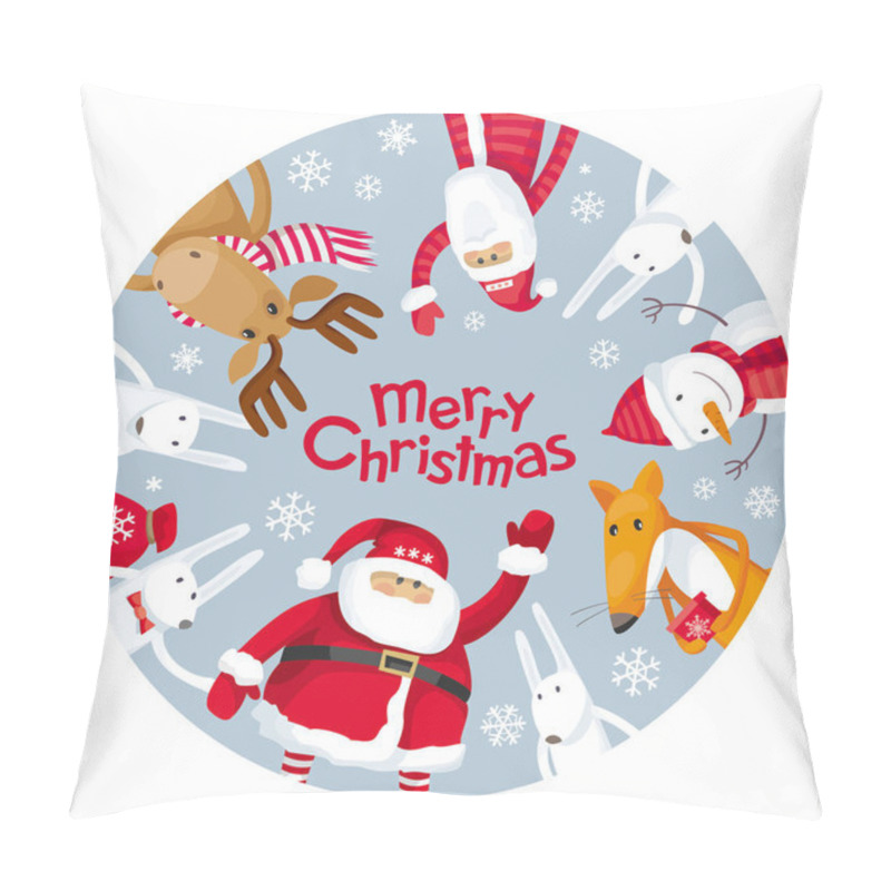 Personality  Merry Christmas Plate Pillow Covers