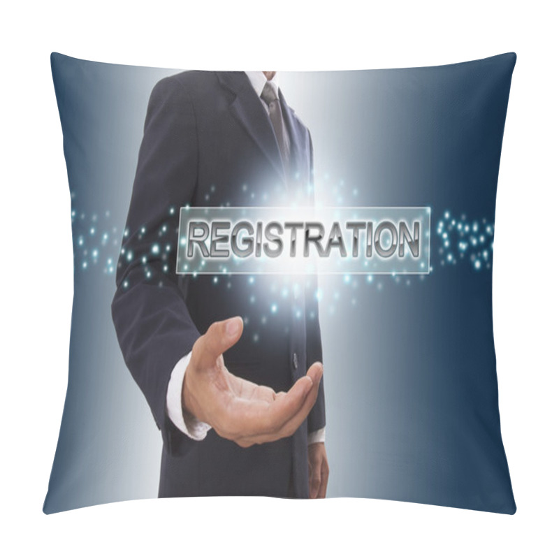 Personality  Businessman With Registration Word Pillow Covers