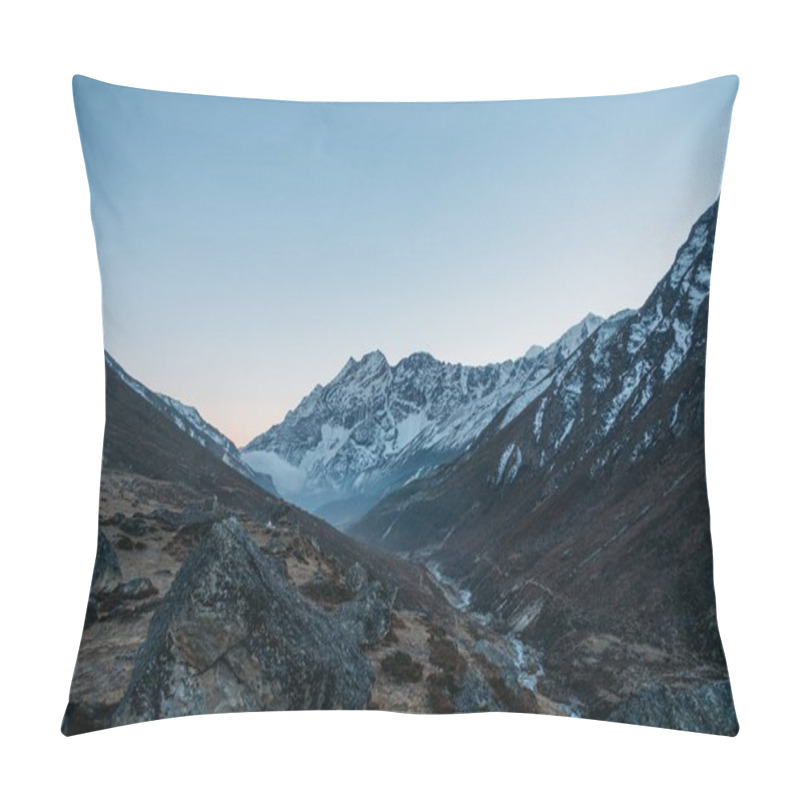 Personality  Amazing Snowy Mountains Landscape, Nepal, Sagarmatha, November 2014 Pillow Covers