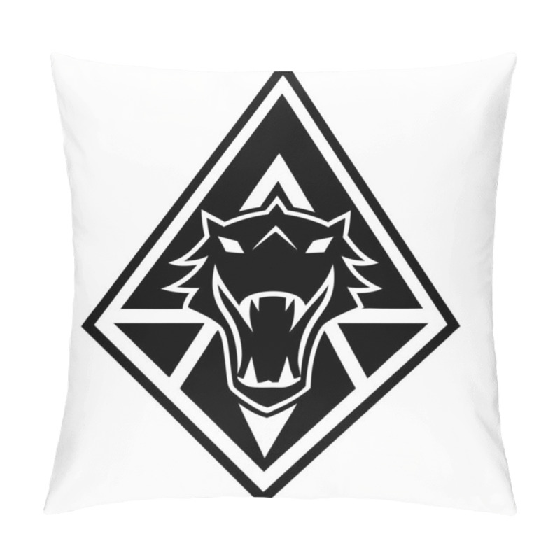 Personality  Apex Predator Logo Design Fierce Lion Emblem With Bold Typography Pillow Covers