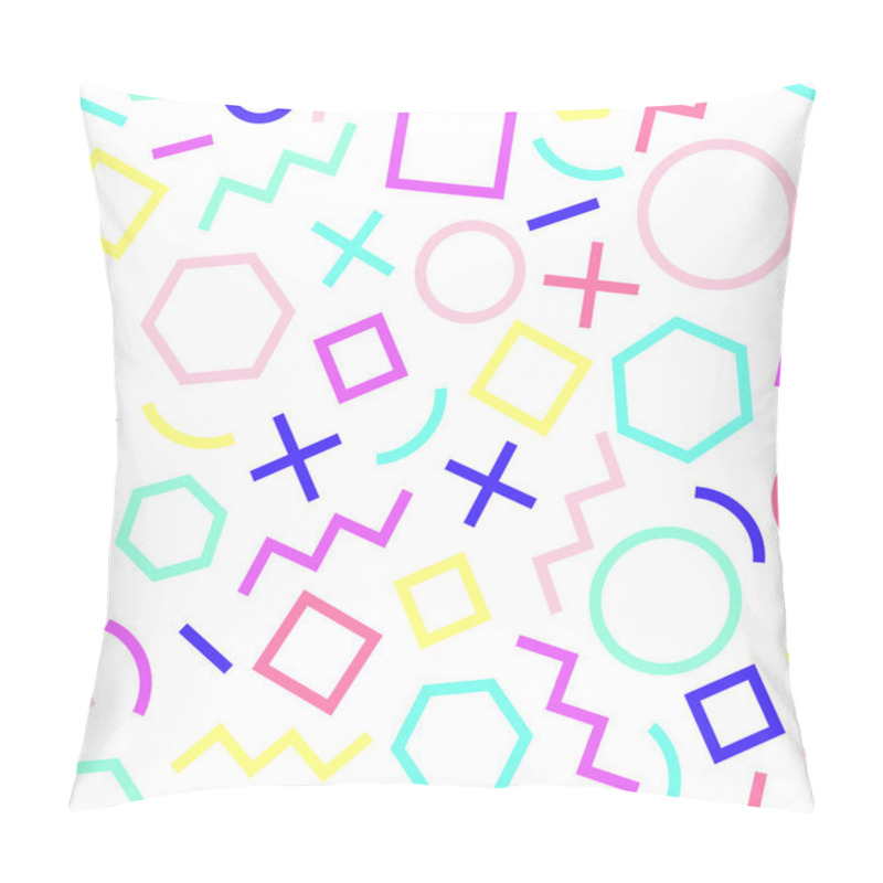 Personality  Vector Seamless Geometric Pattern. Memphis Style. Abstract 80s. Pillow Covers