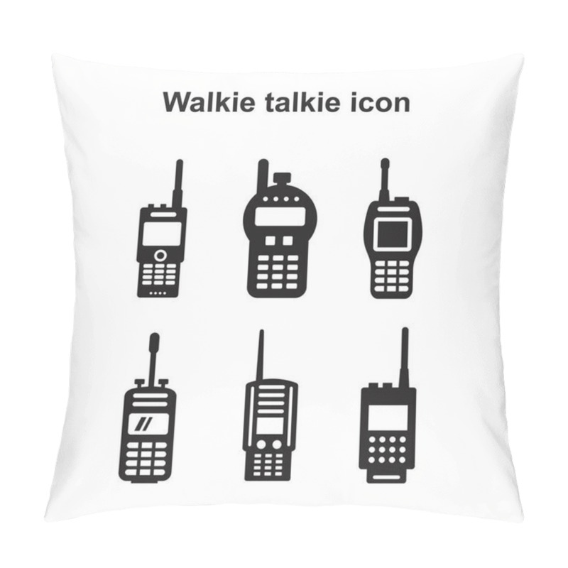 Personality  Walkie Talkie Set Icon Vector Illustration For Graphic And Web Design. Pillow Covers