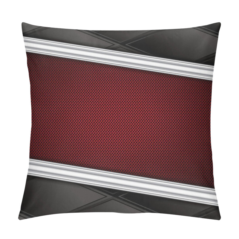 Personality  Abstract Background, Metallic Red Brochure Pillow Covers