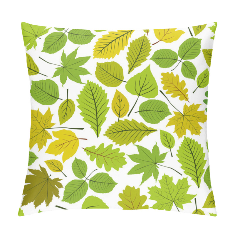 Personality  Beautiful Leaves Seamless Pattern, Vector Natural Endless Backgr Pillow Covers