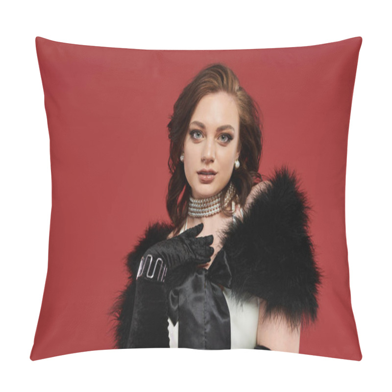 Personality  The Young Woman Showcases Her Elegance, Adorned In Luxuries, Exuding Confidence And Charm. Pillow Covers