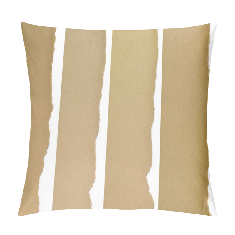 Personality  Set Of Textured Cardboard With Torn Edges Pillow Covers