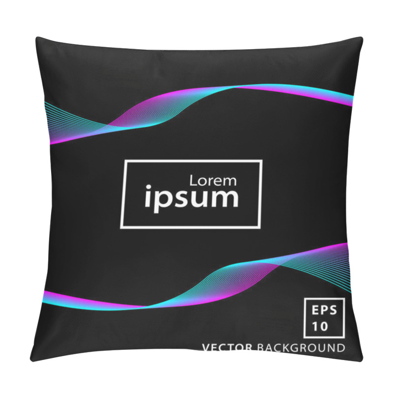 Personality  Minimal Lines Wave Background Pillow Covers