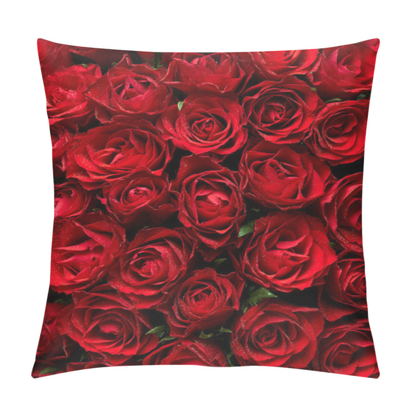 Personality  Red Roses Texture Background Pillow Covers