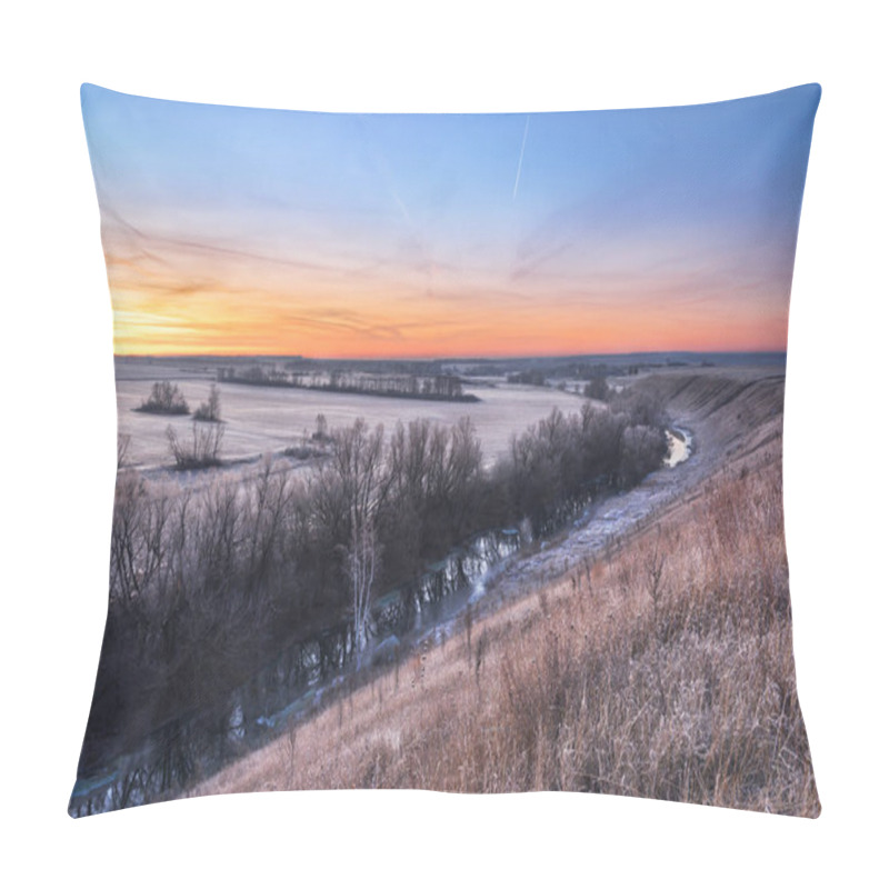 Personality  Morning Frost On Grass.Morning Freshness In The Cold.Bubbling River.Hoarfrost On The Hills.Frost On The Trees.Thresholds On The River.Juicy Dawn Colors.autumn Frost.Ice On The River.Morning Awakening.Walk On A Frosty Morning In Nature.nature. Pillow Covers