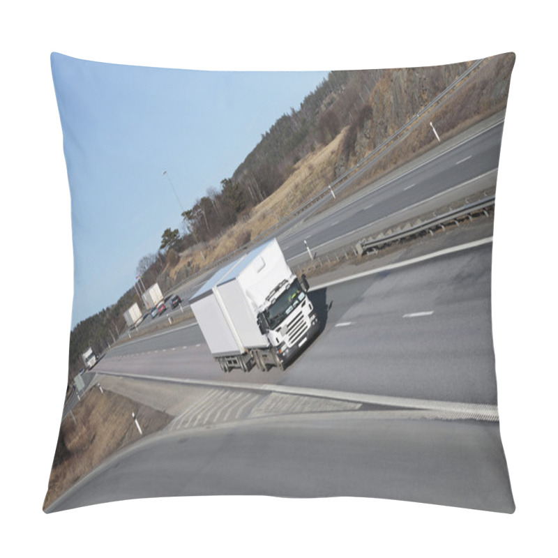 Personality  Large White Trucking Transport Pillow Covers