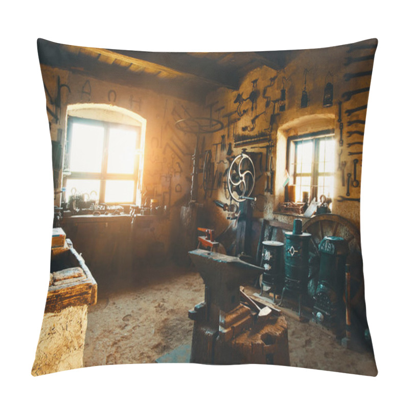 Personality  Old Smithy Workshop Interior Pillow Covers