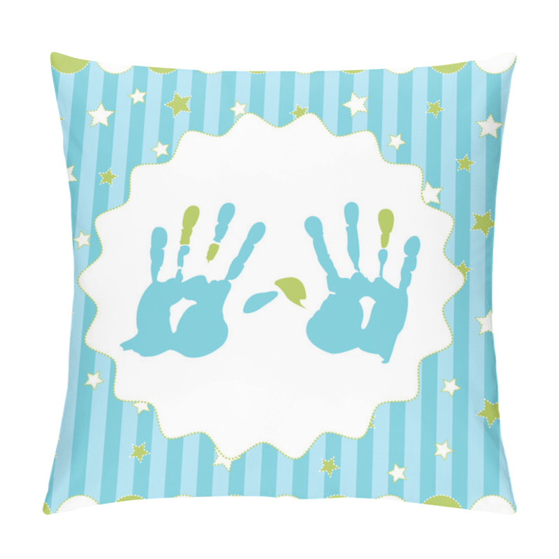 Personality  Handprint Of Boy Pillow Covers