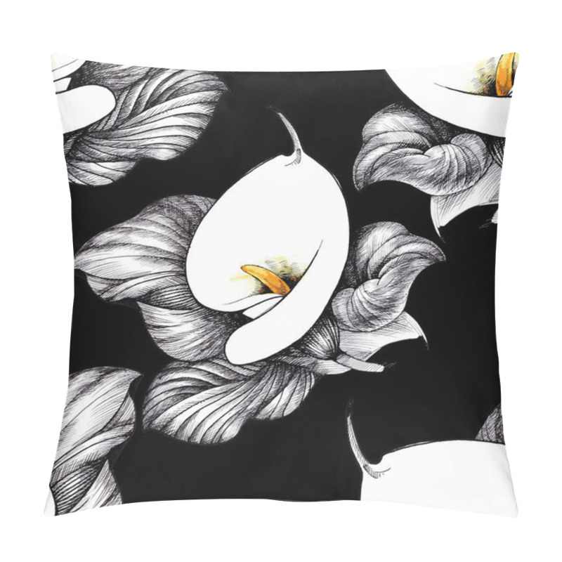 Personality  Calla Lilly Floral Background Pillow Covers