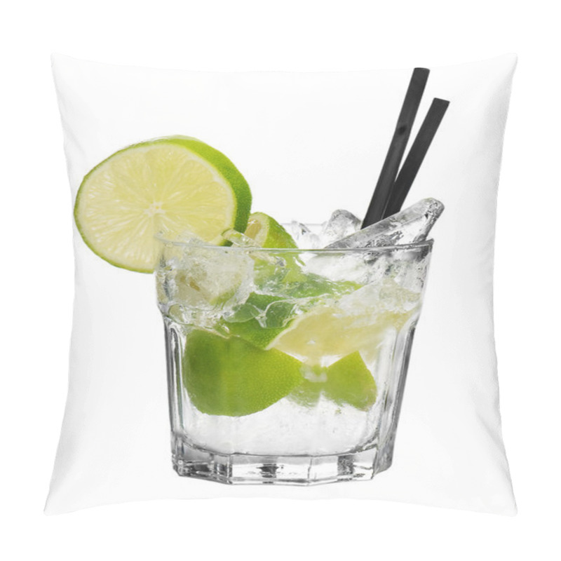 Personality  Cocktail On White Background Pillow Covers