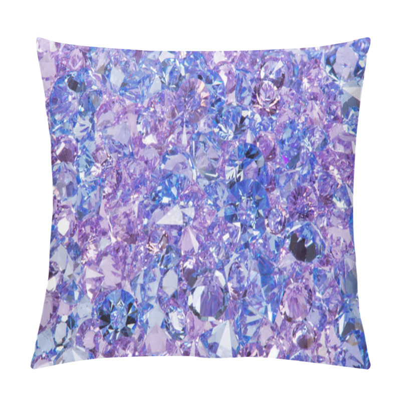 Personality  Blue Shiny Gems Closeup Photo Pillow Covers