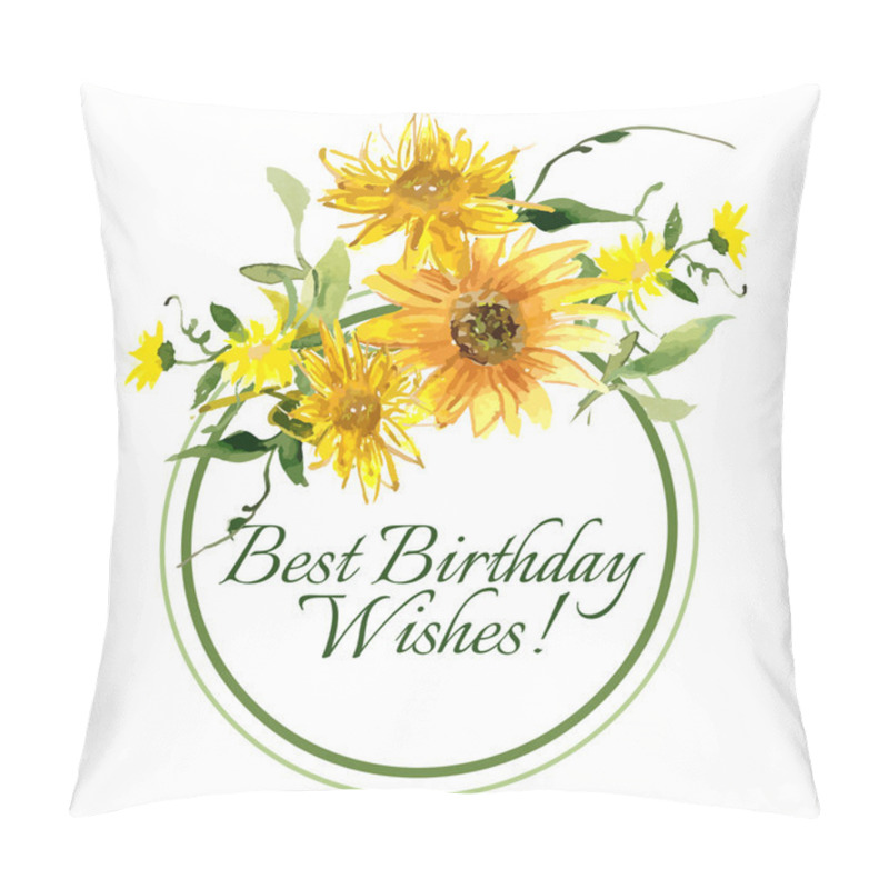 Personality  Composition Of Yellow Sunflowers Pillow Covers