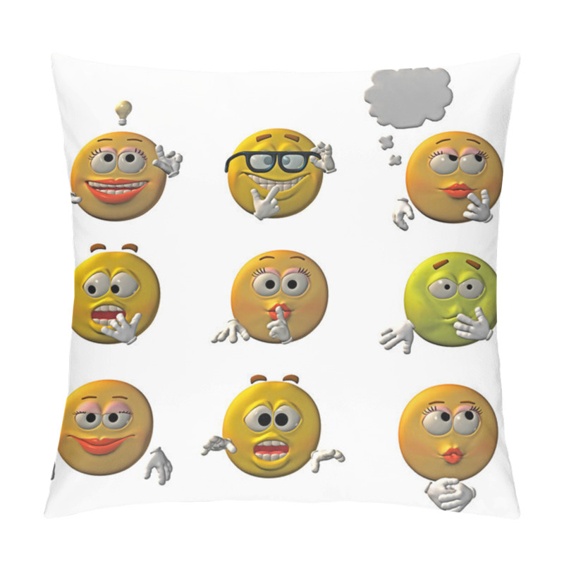 Personality  Emoticons - Smileys Pillow Covers