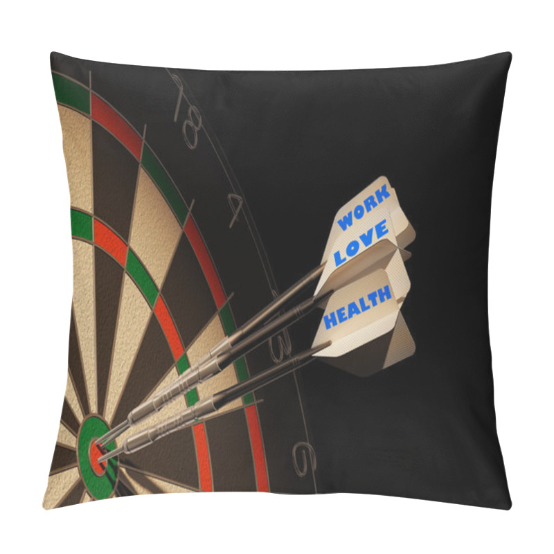 Personality  Dartboard With Three Darts In Center Target. Pillow Covers