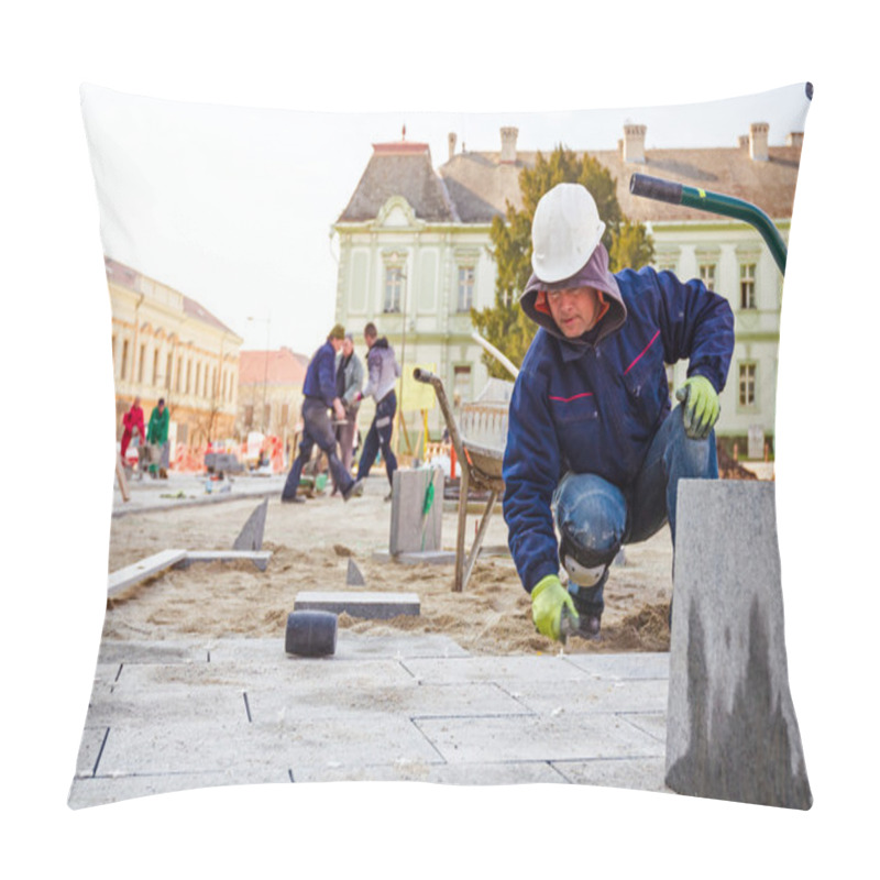 Personality  Pavers at work pillow covers