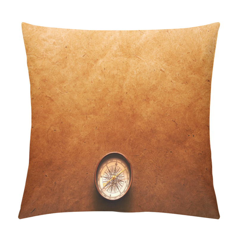 Personality  Compass On Paper Background Pillow Covers