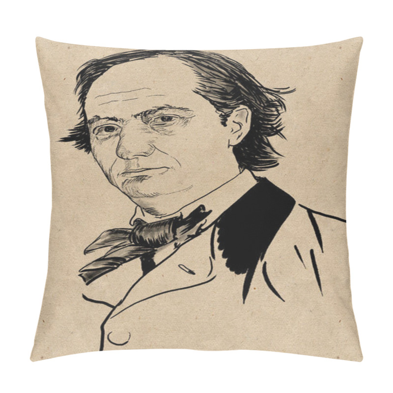 Personality  Charles Baudelaire, French Poet, Translator, And Literary And Art Critic Pillow Covers