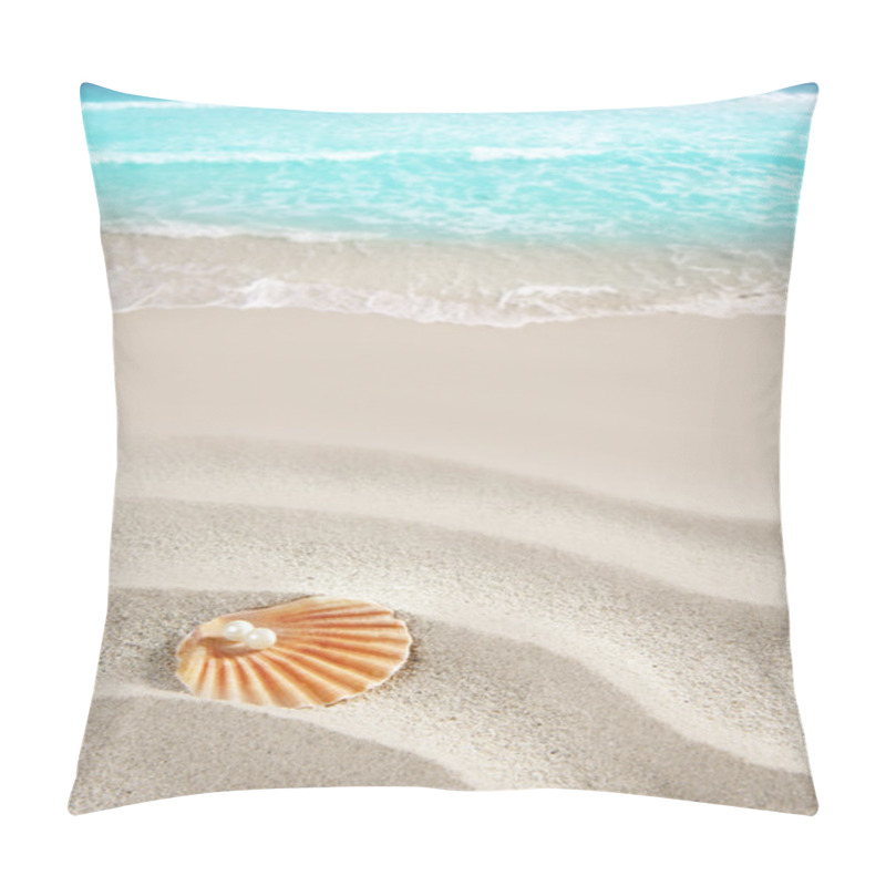 Personality  Caribbean Pearl On Shell White Sand Beach Tropical Pillow Covers