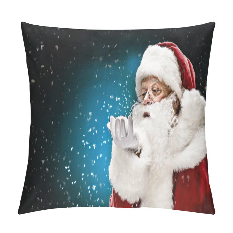 Personality  Santa Claus Blowing Snowflakes  Pillow Covers