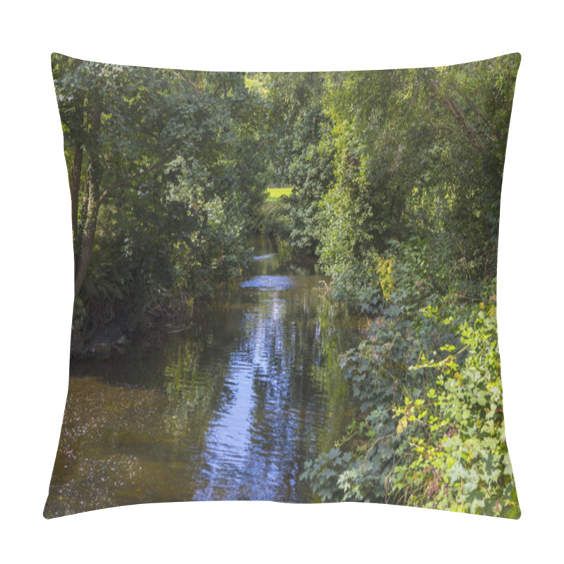 Personality  Blarney, Republic Of Ireland - August 16th 2018: A View Of The River That Runs Through The Beautiful Gardens At Blarney Castle In The Republic Of Ireland.  Pillow Covers