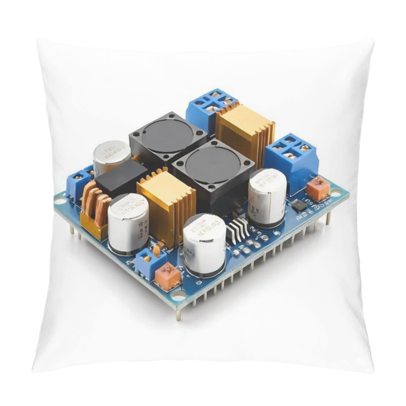 Personality  Buck Converter Isolated On A White Background Pillow Covers