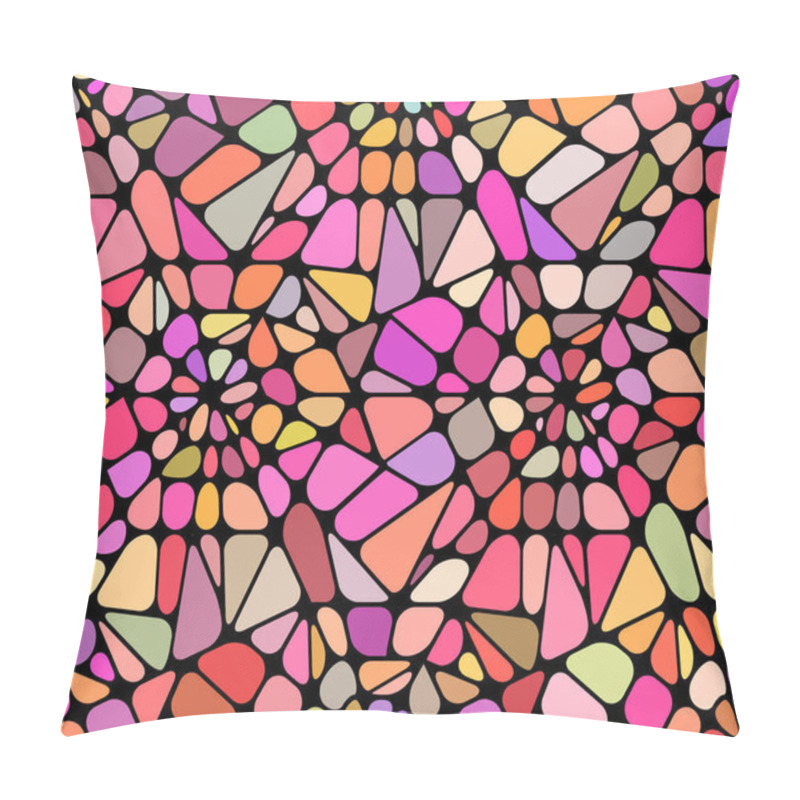 Personality  Vector Background With A Red Broken Stained Glass.  Broken Window Pillow Covers