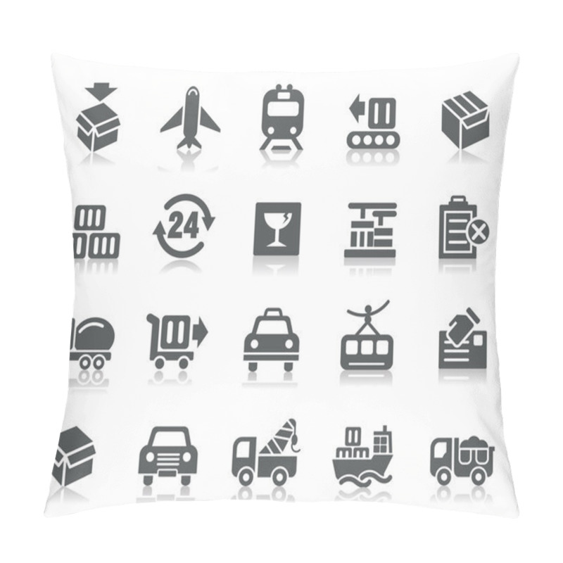 Personality  Logistics And Transport Icons Pillow Covers