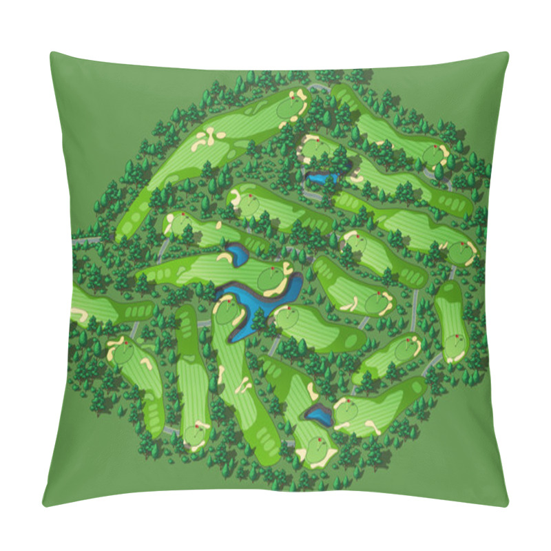 Personality  Golf Course Layout Pillow Covers