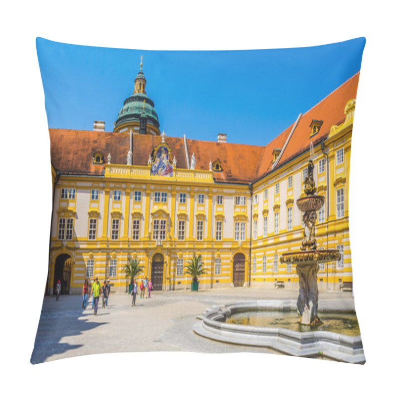 Personality  View Of The Main Courtyard Of The Melk Abbey In Austria Pillow Covers