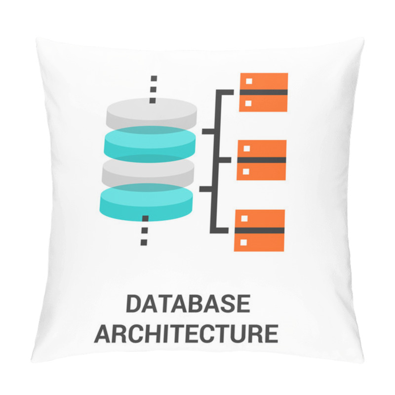 Personality  Database Architecture Icon Pillow Covers