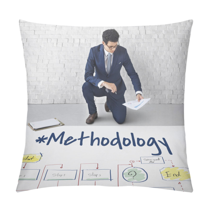 Personality  Young Businessman In Suit Pillow Covers