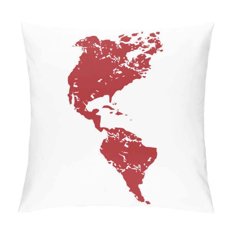 Personality  Red Grunge Continent America Logo Pillow Covers