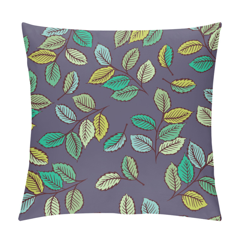 Personality  Seamless Pattern With Cute Leaves Pillow Covers