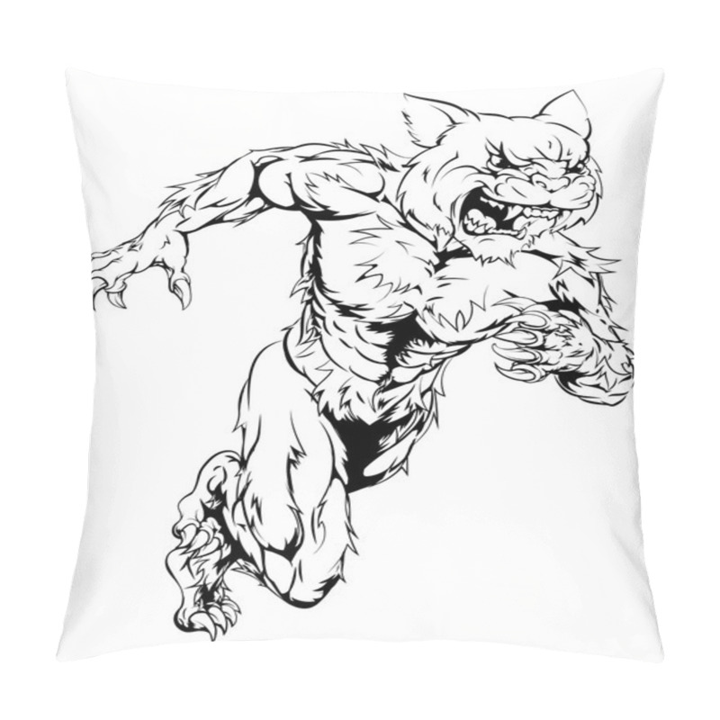 Personality  Wildcat Sports Mascot Running Pillow Covers