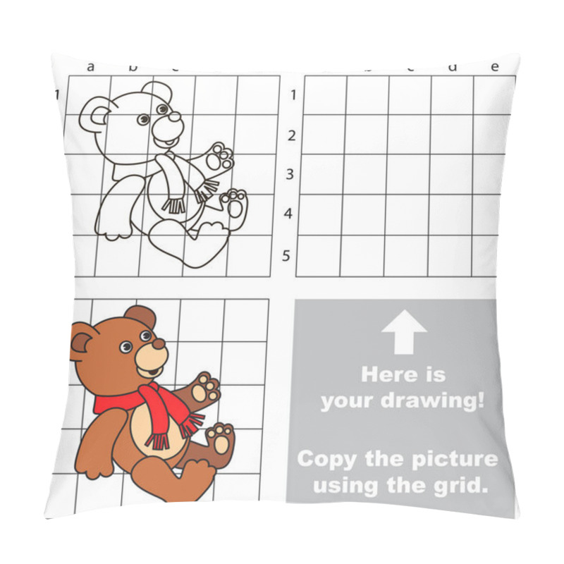 Personality  Copy The Image Using Grid, The Simple Educational Kid Game. Pillow Covers