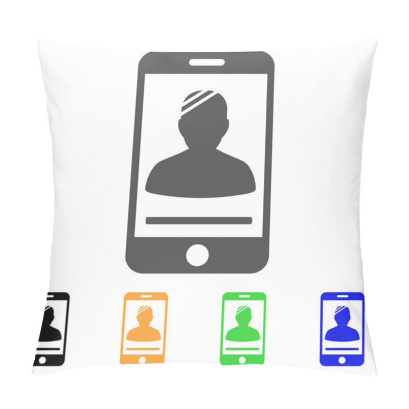 Personality  Mobile Patient Flat Icon Pillow Covers